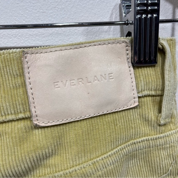 Everlane Yellow baby corduroy cheeky crop pants size 24 - Picture 5 of 12